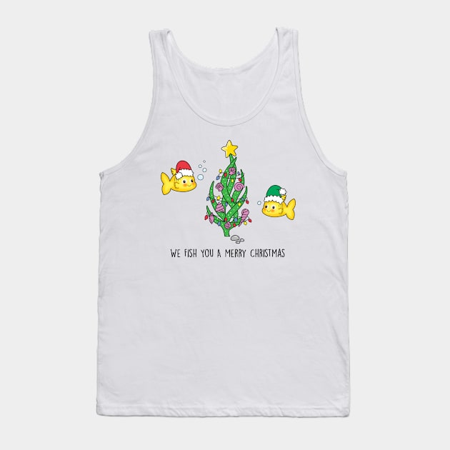 We Fish You A Merry Christmas Tank Top by SuperrSunday